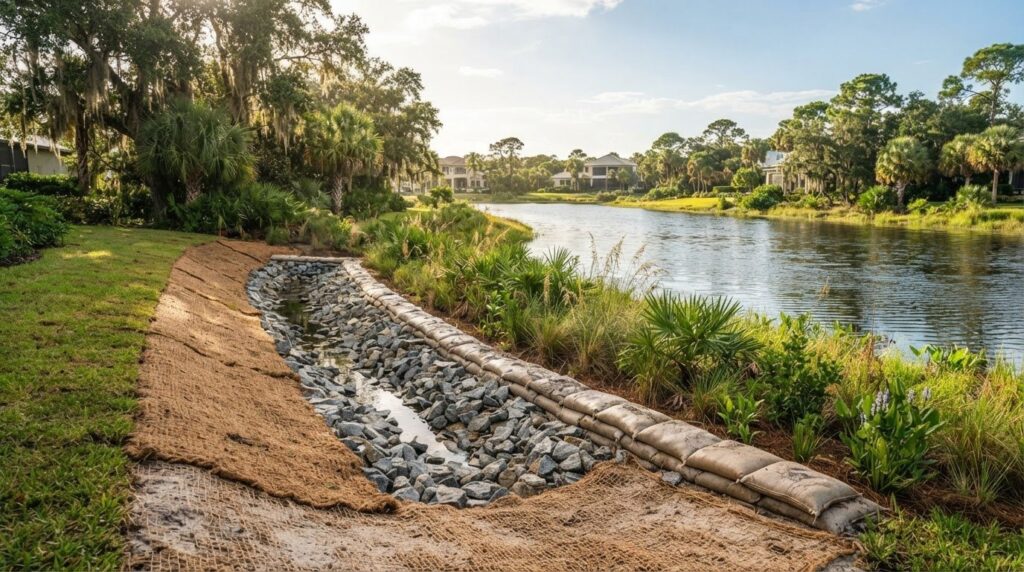 Erosion Control Solutions for Bradenton Swales and Shorelines